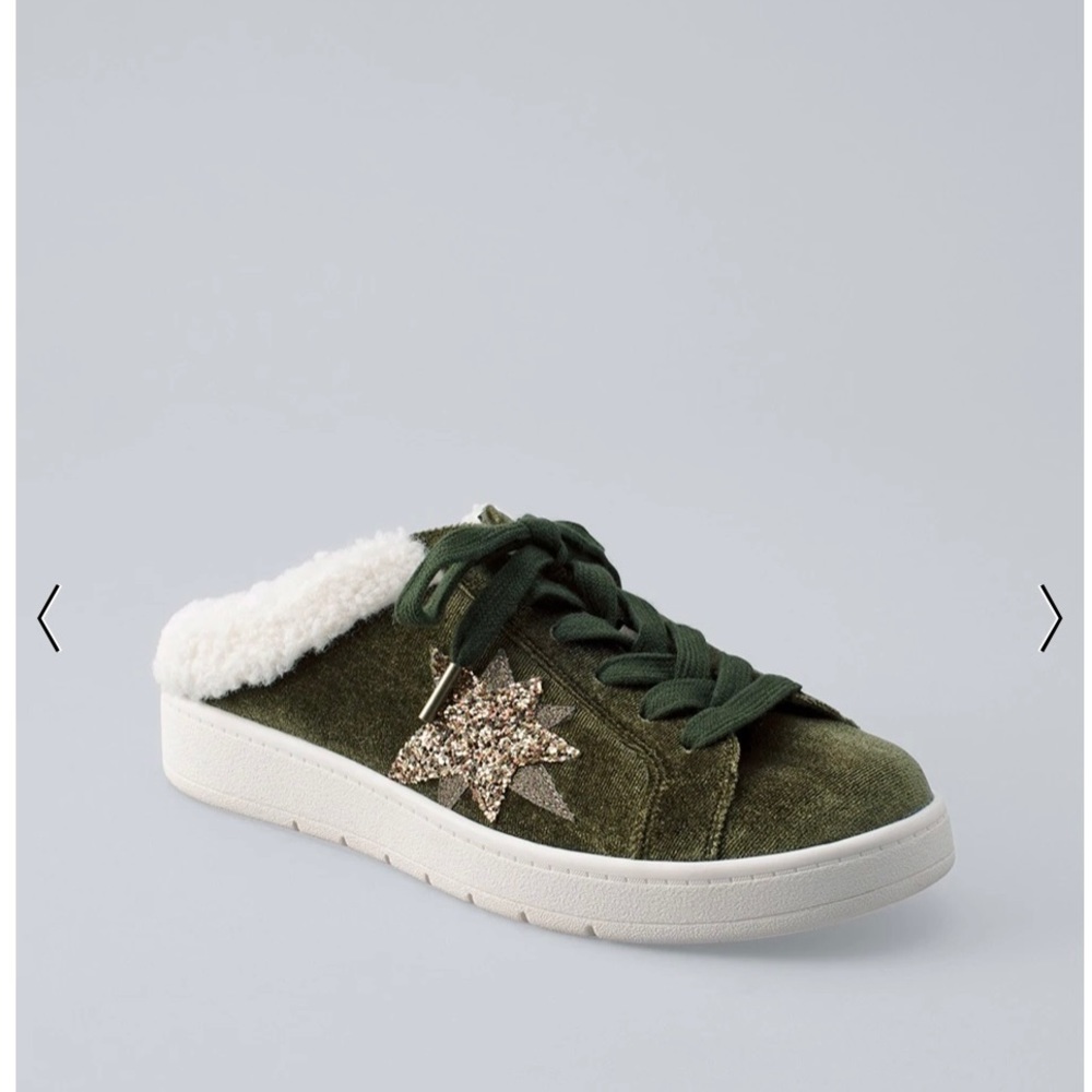 White House Black Market NEW Payton sneaker w fur